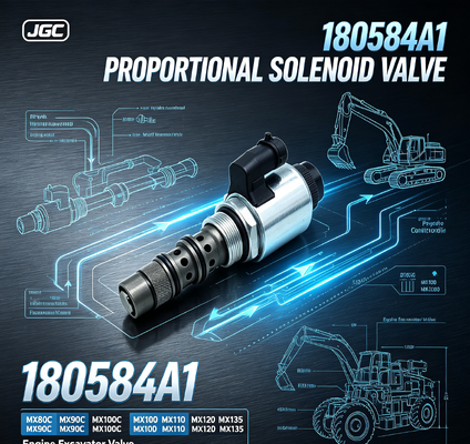 180584A1 MX80C MX90C MX100C MX100 MX110 MX120 MX135 Motor kazıcı valfi yedek parçaları için orantılı solenoid valfi