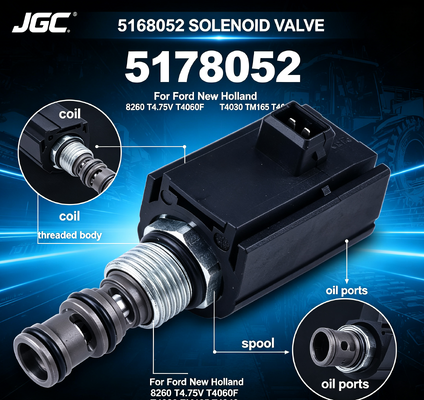 5168052 Ekskavatör Parçaları Ford New Holland 8260 T4.75V T4060F T4030 TM165 T4040 için Solenoid Valf