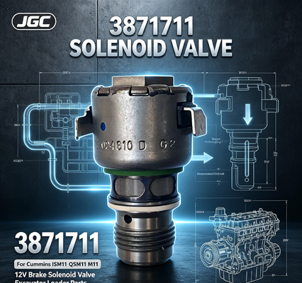 3871711 Orijinal ISM11 QSM11 M11 Dizel Motor Freni Ekskavatör Yükleyici Kullanımı İçin 12V Solenoid Valf