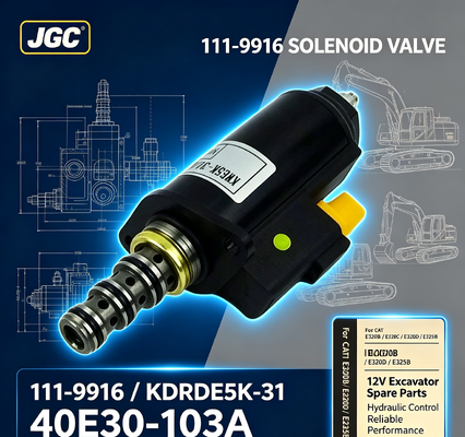 111-9916 12V Ekskavatör Grup Solenoid Valf Parça No KDRDE5K-31 40E30-103A CAT E320b E320c E320d E325b için