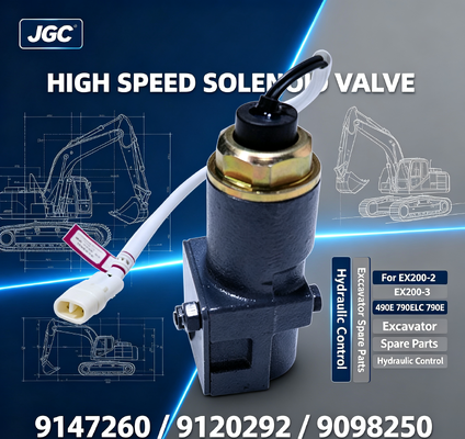 9147260 9120292 9098250 Ekskavatörler için Yüksek Hızlı Solenoid Valfı EX200-2 EX200-3 490E 790ELC 790E