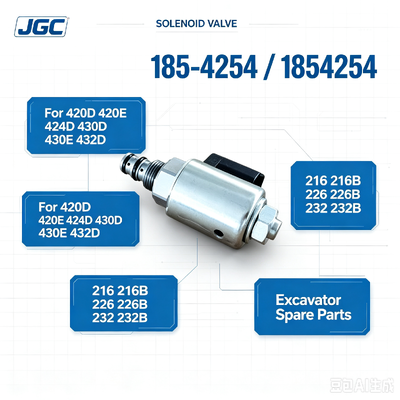 1854254   Sıcak Satış Ekskavatör Yedek Parçaları için Solenoid Valf 420D 420E 424D 430D 430E 432D 216 216B 226 226B 232 232B