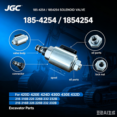 1854254   Sıcak Satış Ekskavatör Yedek Parçaları için Solenoid Valf 420D 420E 424D 430D 430E 432D 216 216B 226 226B 232 232B
