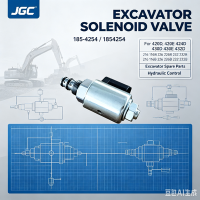 1854254   Sıcak Satış Ekskavatör Yedek Parçaları için Solenoid Valf 420D 420E 424D 430D 430E 432D 216 216B 226 226B 232 232B