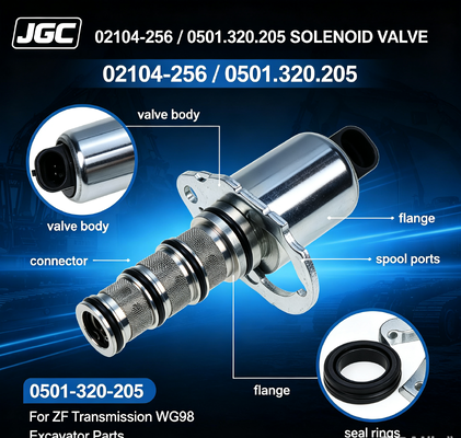 02104-256 0501-320-205 Ekskavatör parçaları Zf iletimi için solenoid valfi Wg98
