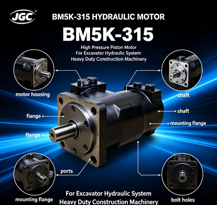 BM5K-315 Yüksek basınçlı hidrolik motor kazı makineleri için piston motorları hidrolik sistem ağır inşaat makineleri
