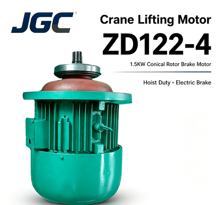 ZD122-4 vinç kaldırma motoru tipi 1.5KW Konik rotor fren motoru
